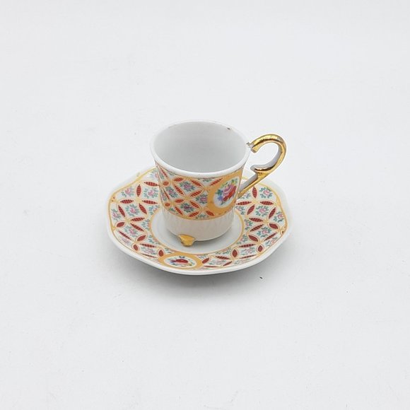 3 Miniature Tea Cups and Saucers -By T. Limonges - Picture 7 of 11